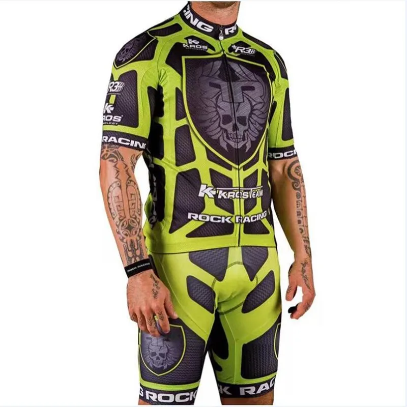 Men's Breathable Short Sleeve T-Shirt Cycling Clothing Rockful Racing Sports Equipment Training T-Shirt Summer