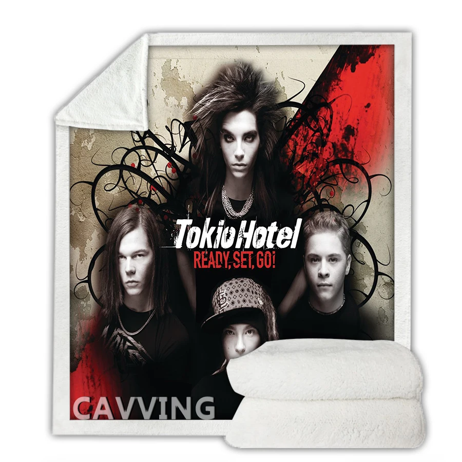 TokioHotel3DPrintedSoftSherpaBlanketRectangleBlanketTextiles