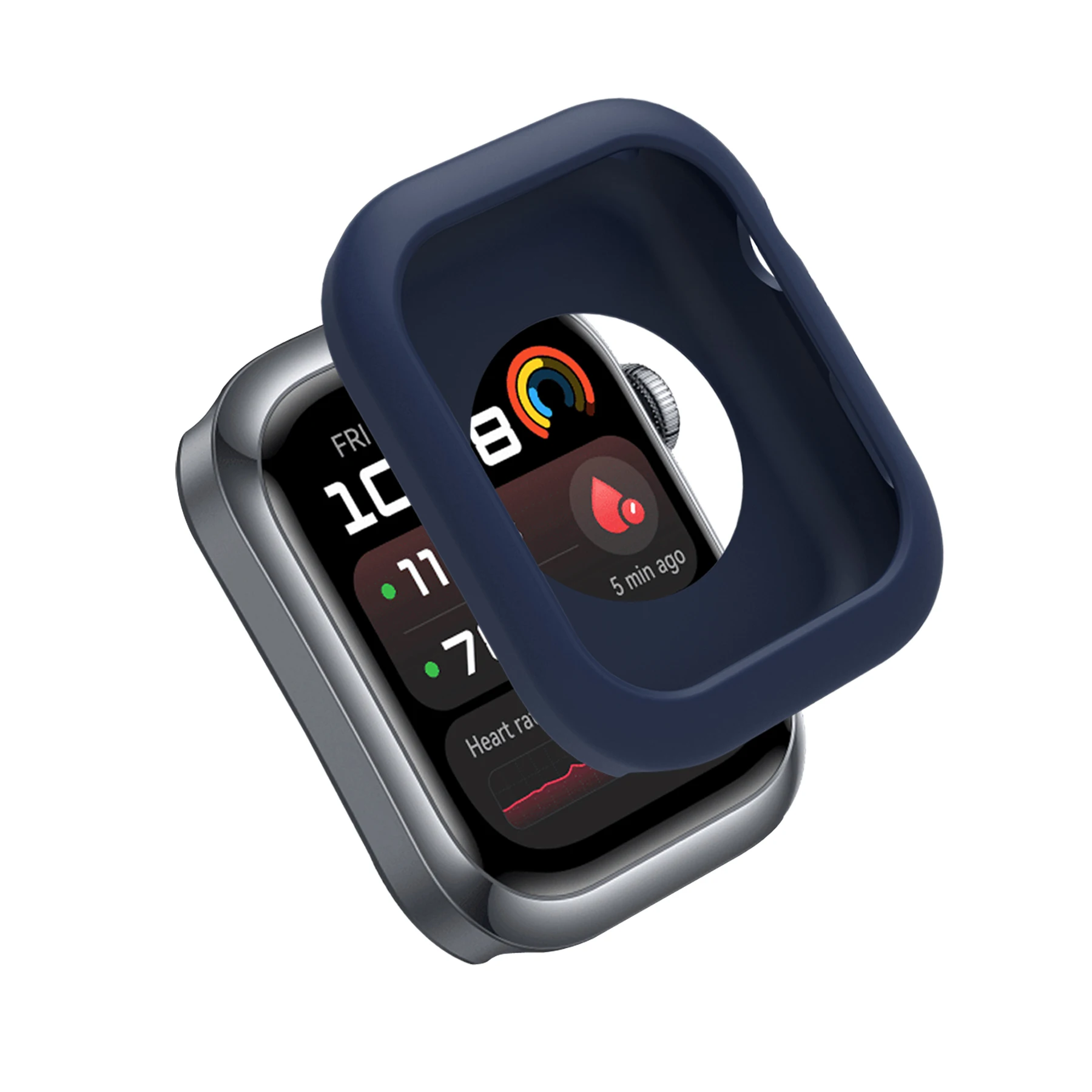 Soft Silicone Case Cover for Smartwatch - Shockproof Protector Shell with Hollow Design