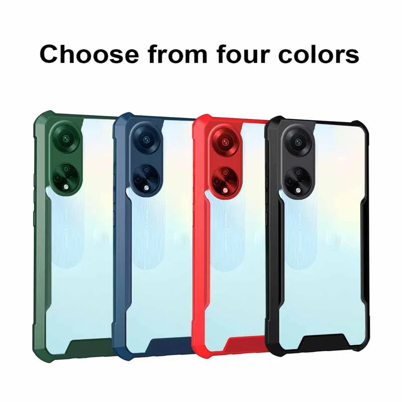 Clear Acrylic TPU Frame Back Cover For Oppo A98 5G Case Shockproof Bumper  Armor Funda For