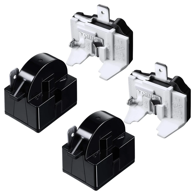 

2X QP2-4.7 PTC Starter Relay 1 Pin Refrigerator Starter Relay And 6750C-0005P Refrigerator Overload Protector