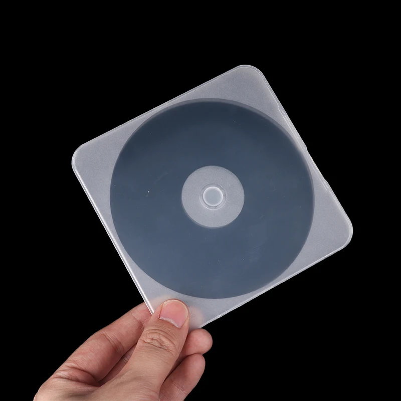 12cm 1/5PCS Thickened DVD Disc Box Practical Transparent Plastic Single Piece Rounded Square CD Case cd dvd storage bag cd dvd storage case
