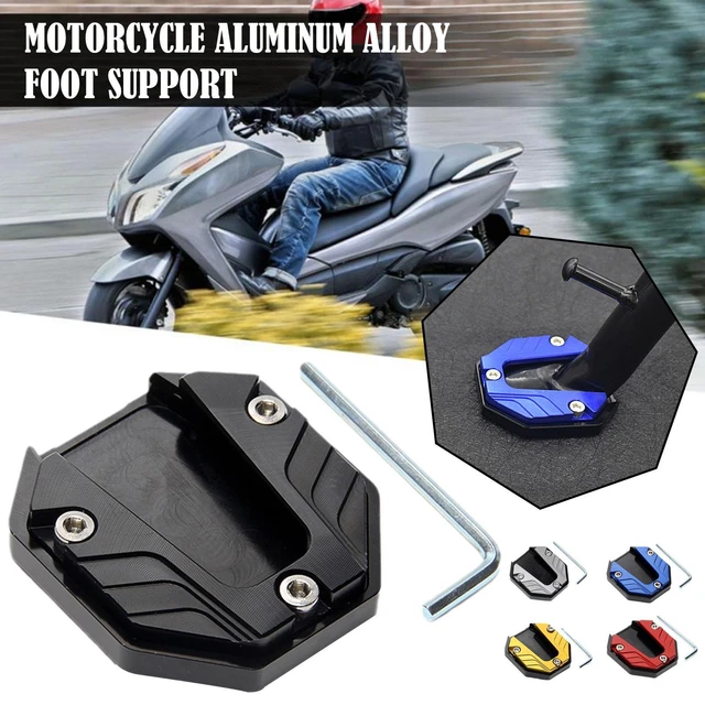 Soporte De Aleacin De Aluminio Para Motocicleta, Extensor De Pie Lateral,  Placa De Soporte De Almohadilla De Pie, Accesorios De Moto