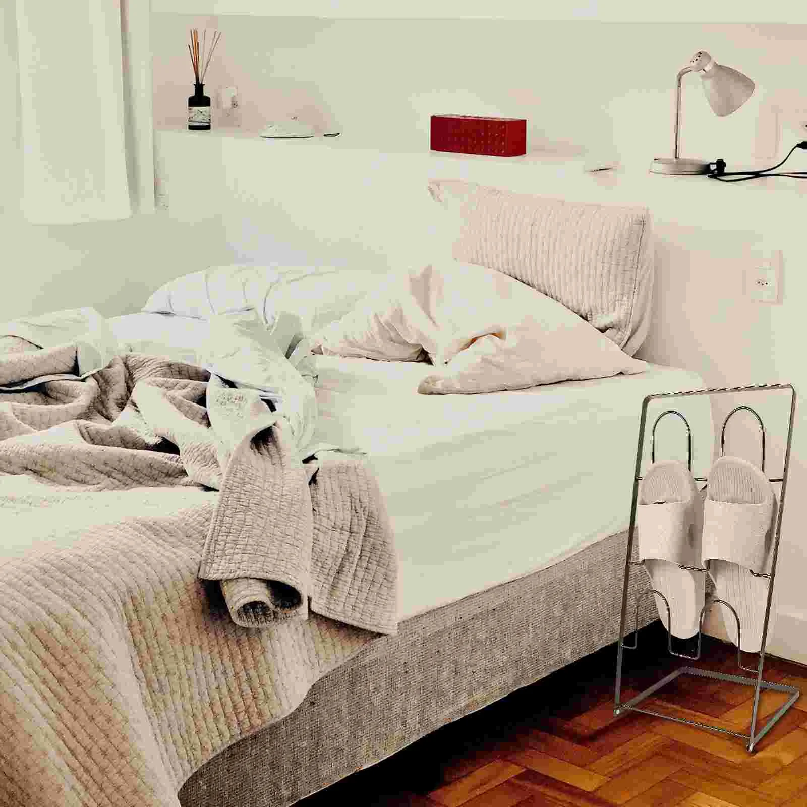 Shoe Storage Rack Slipper Multi-layer Slippers Shelf Wall-mounted Holder Simple Style Wrought Iron Organizer Cabinet