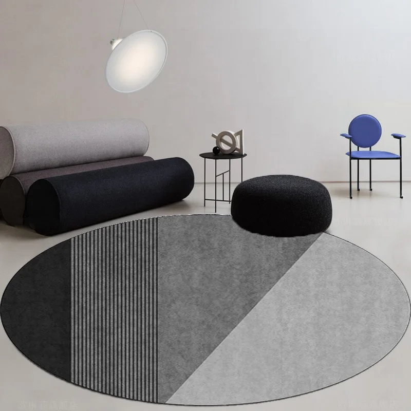 Bedroom round floor mat dirt resistant office computer gaming swivel chair rocking table study stool under study floor mat