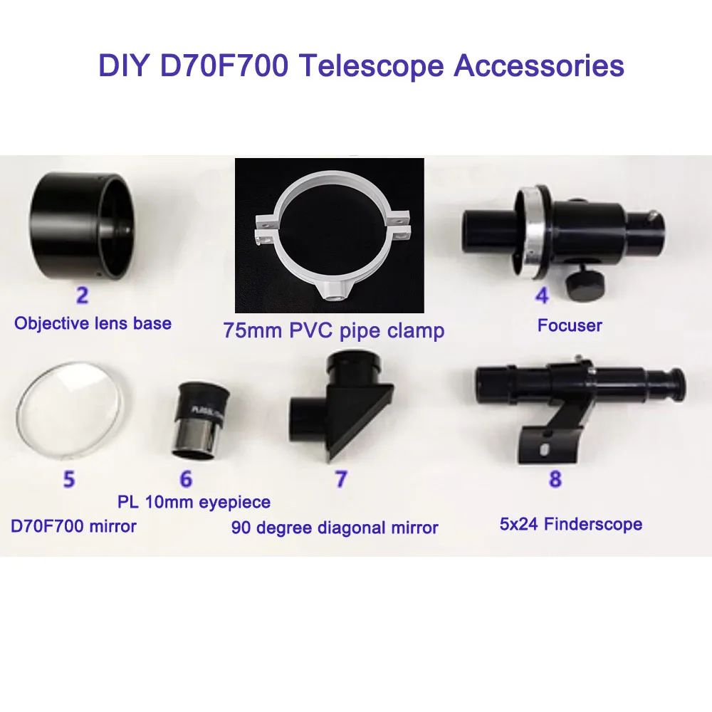 DIY70mmAstronomicalTelescopeAccessoriesHomemaderefractorOptical