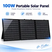 Panneau solaire pliable de 100 W, interface USB Type-C, panneau solaire portable monocristallin, kit complet pour le camping, les voyages et l’alimentation électrique. 4