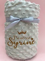 Personalised Newborn Baby Blankets Swaddling Stroller Bed Crib Sleep Cover Blanket Infant Bedding Swaddle Wrap Baby Gift 1