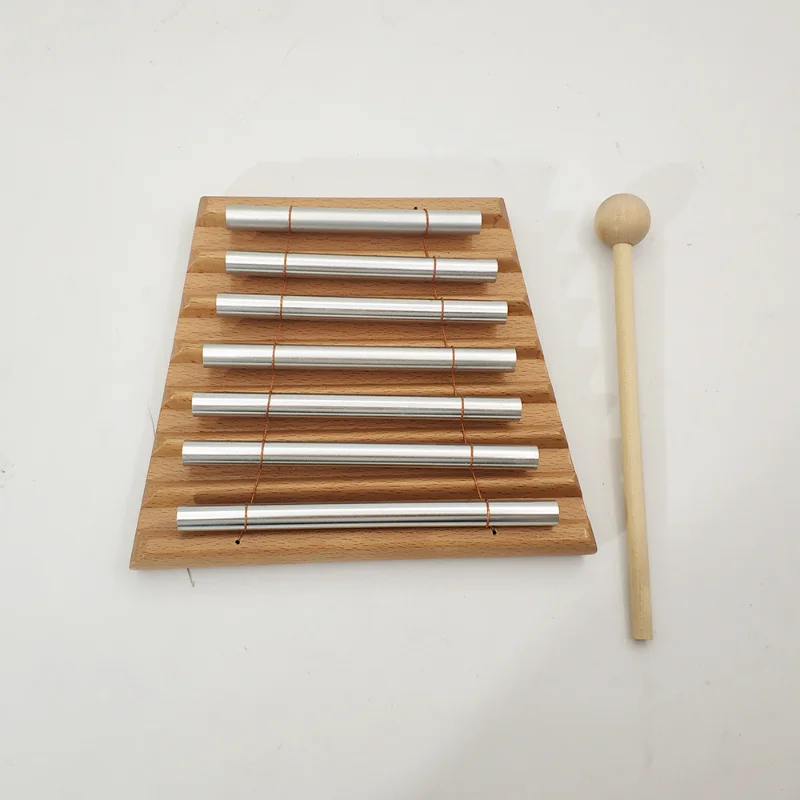 7-Tone Wooden Chimes with Mallet Percussion Instrument for Prayer Yoga Meditation Musical Chime Toy for Children Reminder Bell meditation chimes