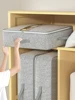 1PC gray clothing storage bag, bed bottom storage bag, quilt storage bag, large capacity organizing bag, with window storage bag 4