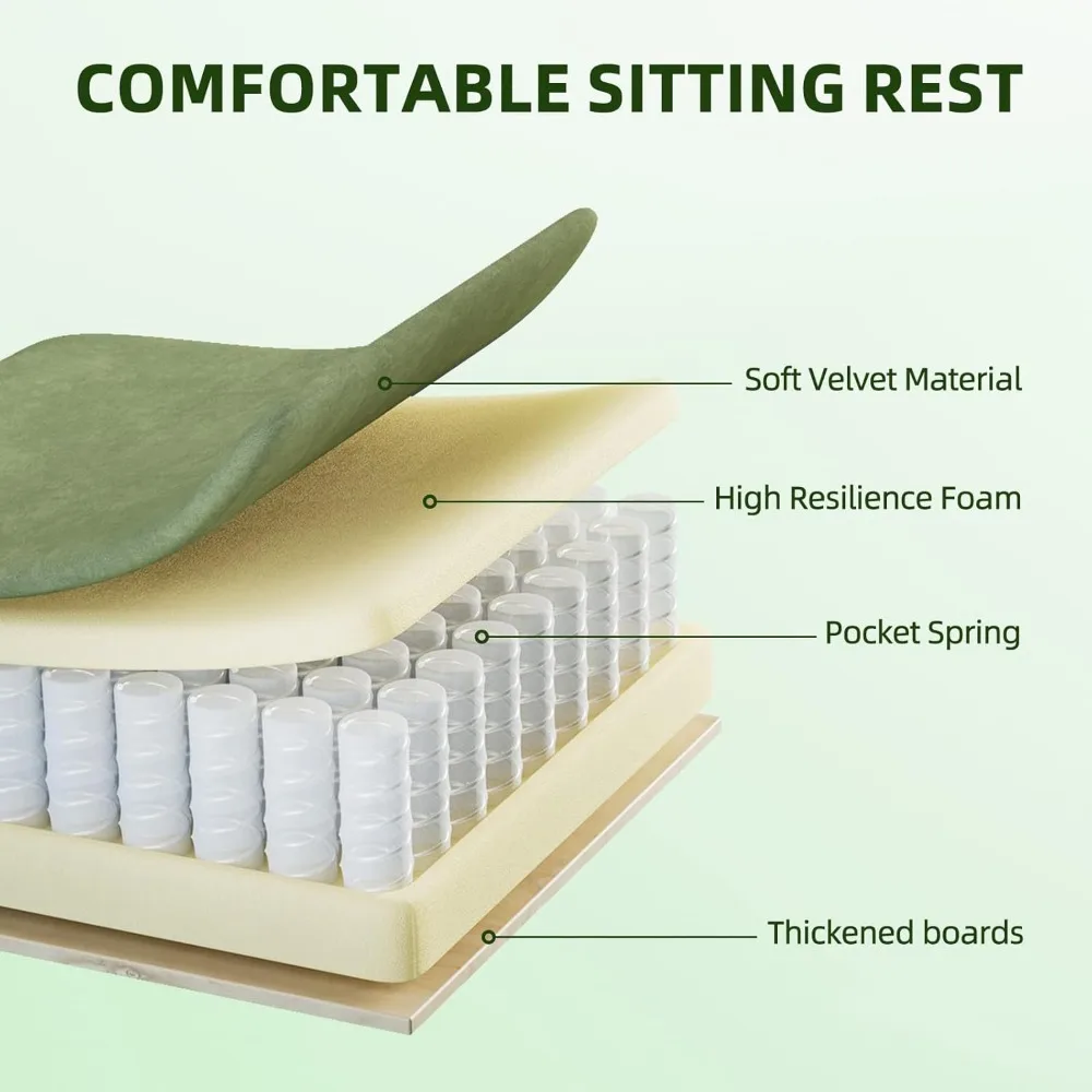 Velvet Fabric Gaming Chair, High Back Ergonomic Gamer Chair for Adult, Comfortable Video Game Chair with Footrest and Massage L 6