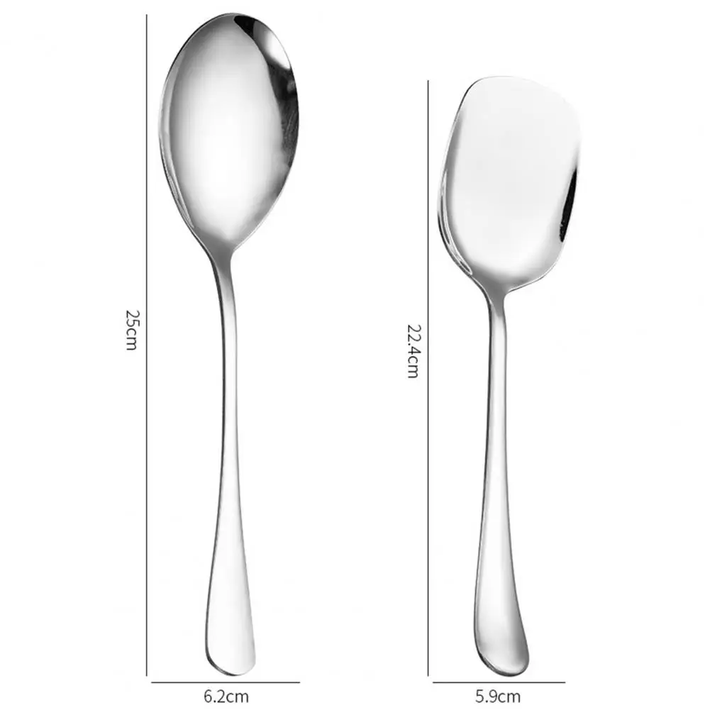 Big Spoon Large Capacity Soup Spoon Long Handle Ladling Multifunction Large Serving Household Cutlery serving spoon,dining spoon