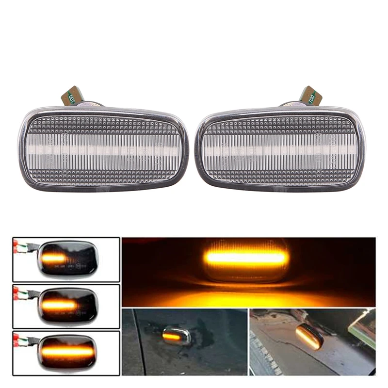 

Car Dynamic Side Marker Light LED Turn Signal Light for Lexus IS200 300 LS430 Toyota Prius 1999-2005 Clear