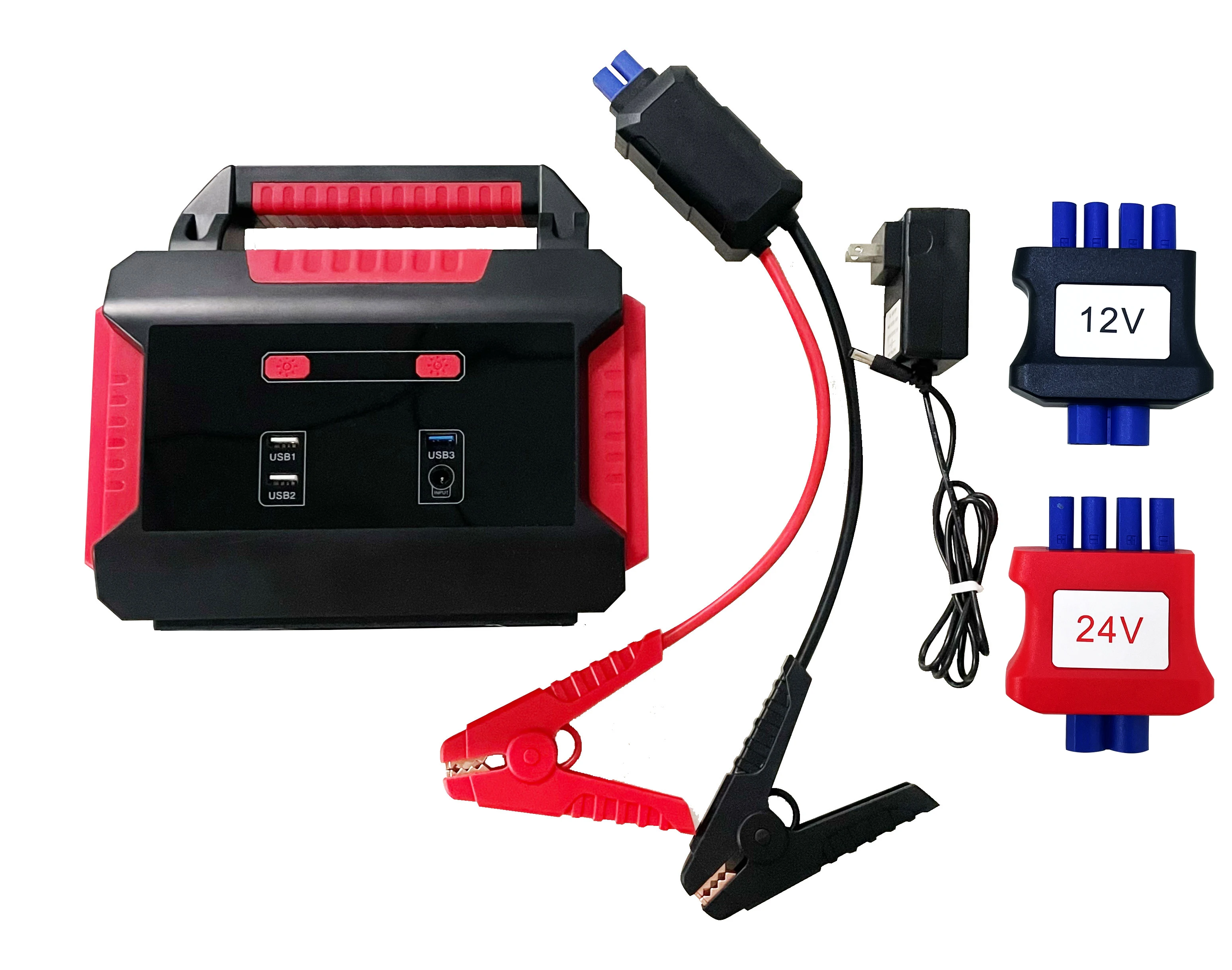 Jump Starter Air Compressor Power Bank Charger With LED, 45 OFF
