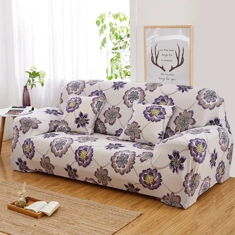 Big Flower Sofa Cover Printed Couch Cover Polyester Bench Covers Elastic Stretchy Furniture Slipcovers for Christmas Home Decor 5
