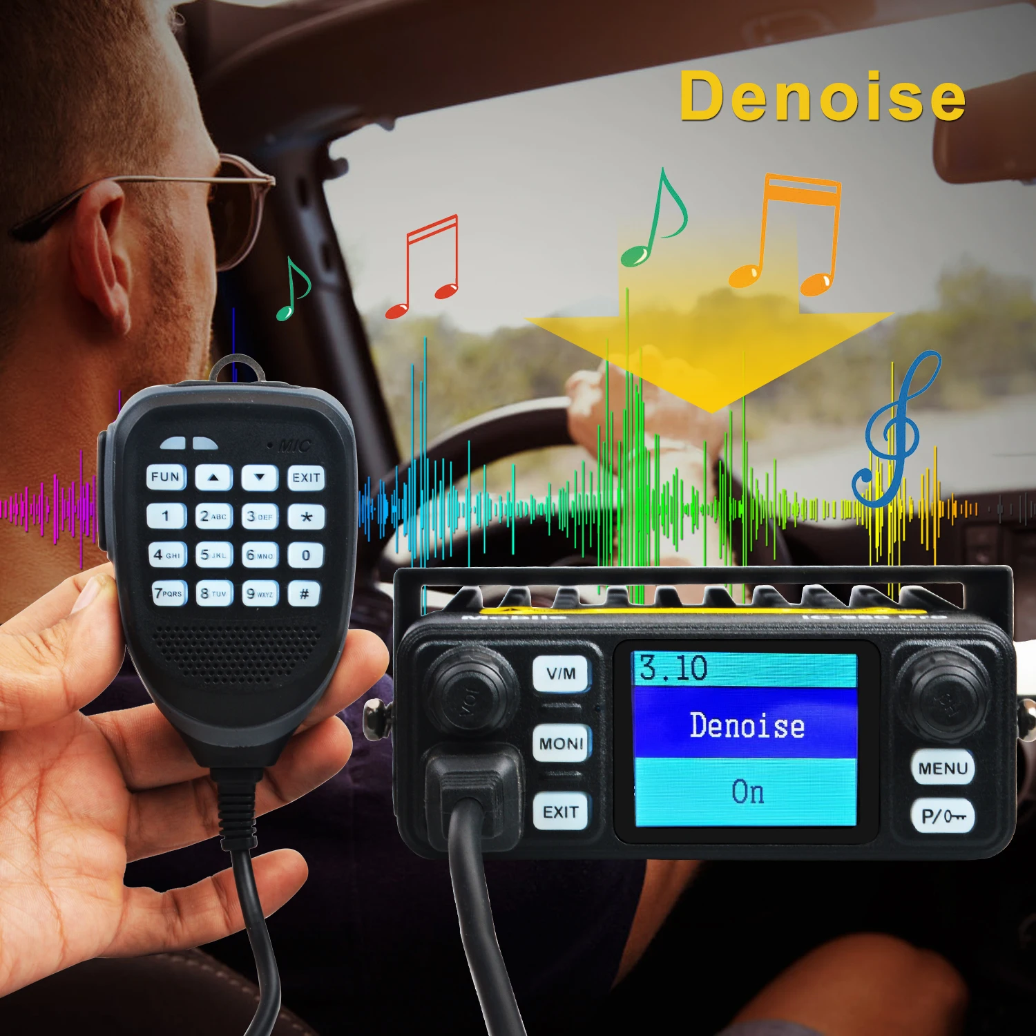 Hiroyasu Walkie Talkie IC-980Pro VHF UHF Dual Band Dual Watch 25W 200Ch Noise Reduction Mini FM Vox Scrambler Mobile Radio 3