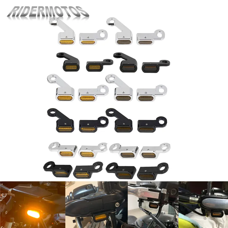 

Motorcycle LED Turn Signal Indicators Light Mini Running Lights E-Mark Lamp For Harley Touring Road King Sportster Softail 04-20