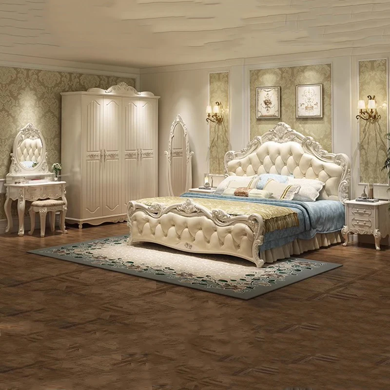 Princess modern designer bedroom set double high end bedding luxury bedroom set girl design Letti E Mobili Nordic furniture