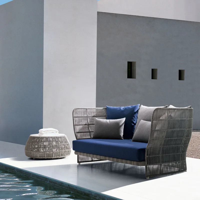Outdoor Rattan Furniture Rainproof Sunscreen Sofa Courtyard Leisure Combination Furniture