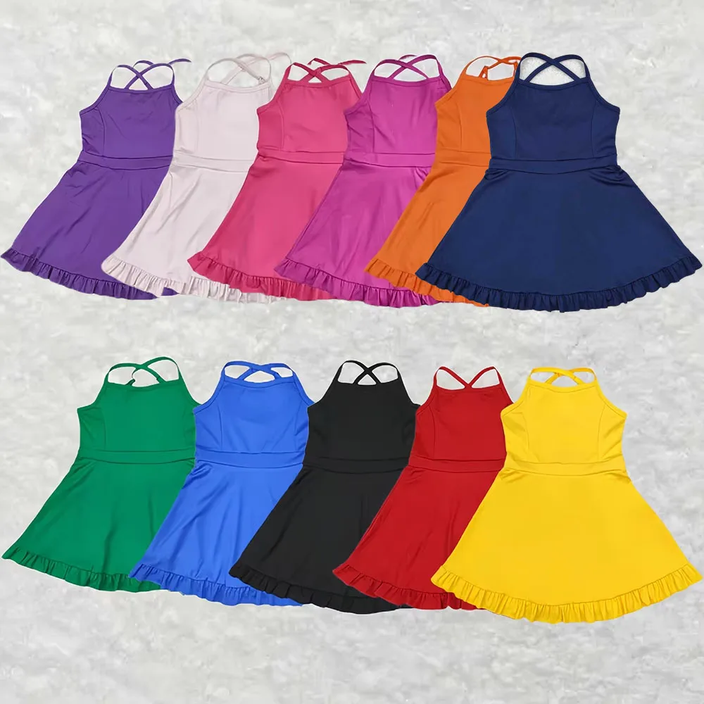 Toddler girl dress set cute short sleeve summer Baby Girls Sport Dress Acive Wear With Under Short children boutique kid clothes kids clothing set,girls clothing set
