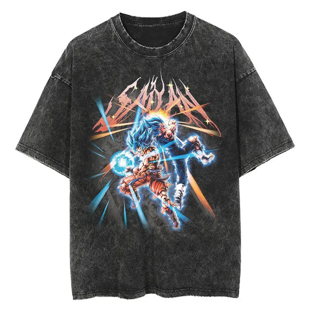 2026 Japan Anime Dragon Ball Bedrucktes T-Shirt für Herren und Damen, gewaschenes T-Shirt, hochwertiges Vintage-Baumwoll-T-Shirt, Harajuku-Oberteile – Detail 17