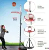 Adjustable Basketball Hoop 5-7 FT, Portable Basketball Goal with Stand & Wheels, Indoor Outdoor Play for Kids Teens Adults
