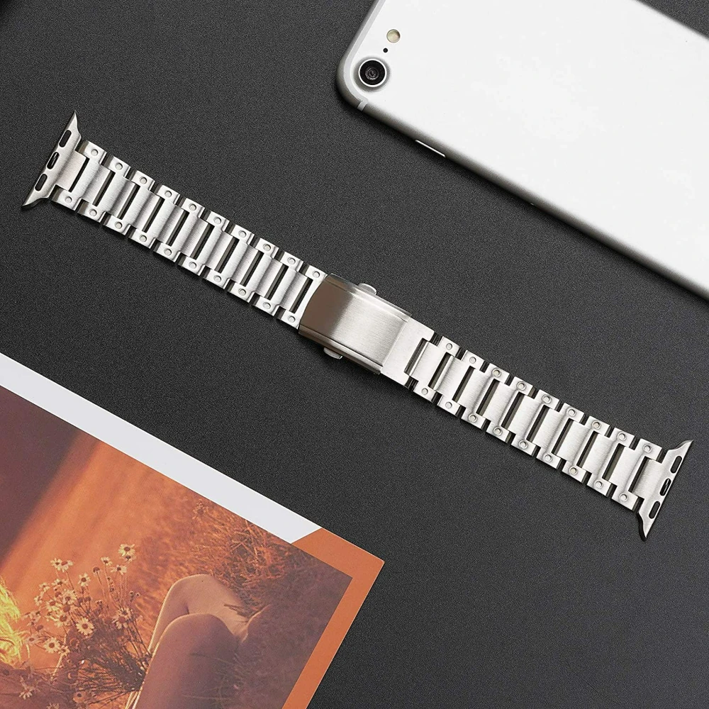 Stainless Steel Strap for Apple Watch Band 49mm 44 40mm 45mm 41mm 38 42mm Accessories Metal Wristband for iWatch Ultra 8765432SE