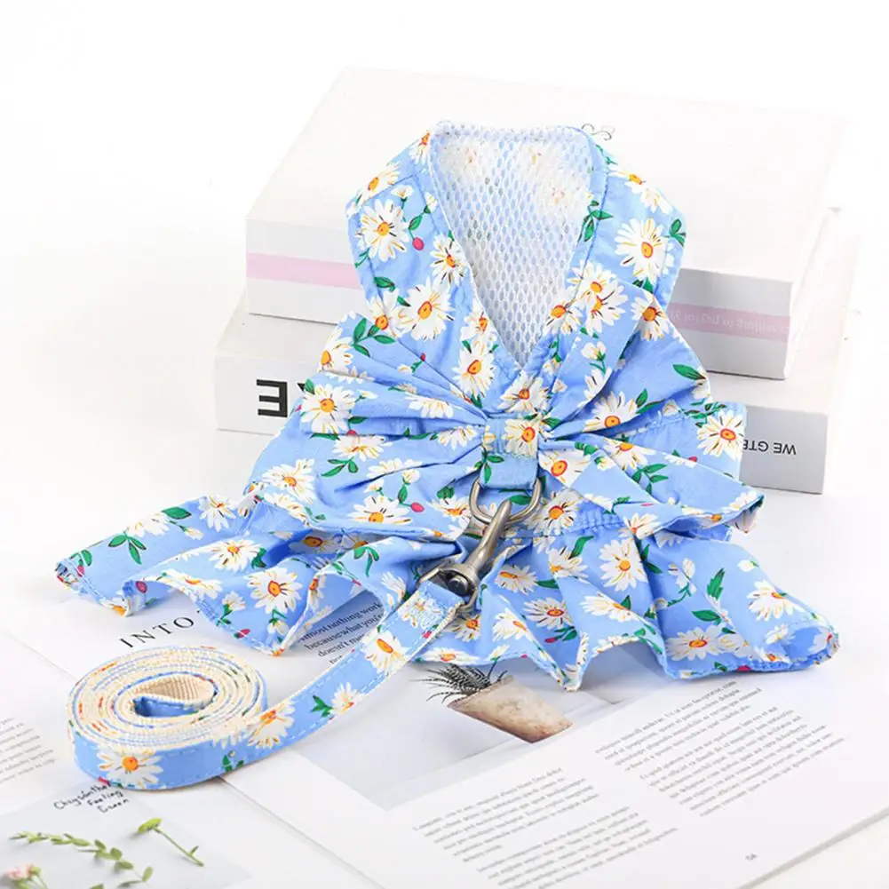 

Шлейка-поводок для маленьких собак, стильные воздухопроницаемые аксессуары для домашних питомцев, очень мягкая сетчатая ткань, для маленьких собак