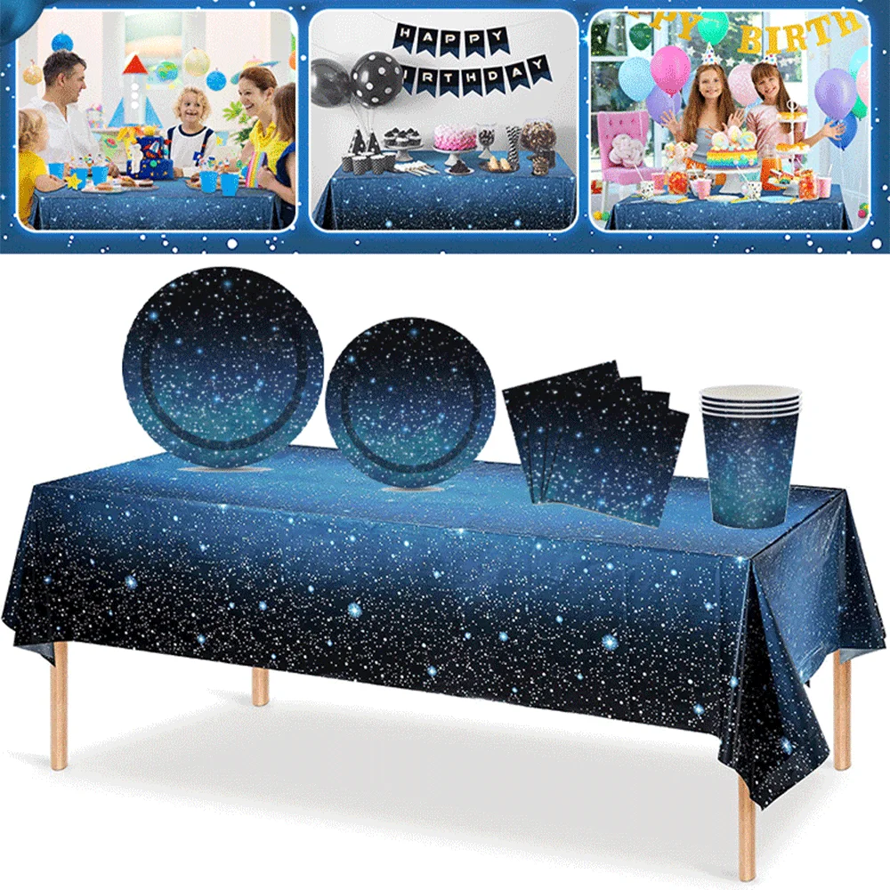 Sternennacht Fotohintergrund - 1 Stück, 1,2m X 9m, Aus Kunststoff