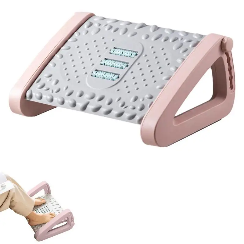 

Under Desk At Work 6 Heights Adjustable Footrest Ergonomic Foot Stool Cushion With Massage For Home Office Computer
