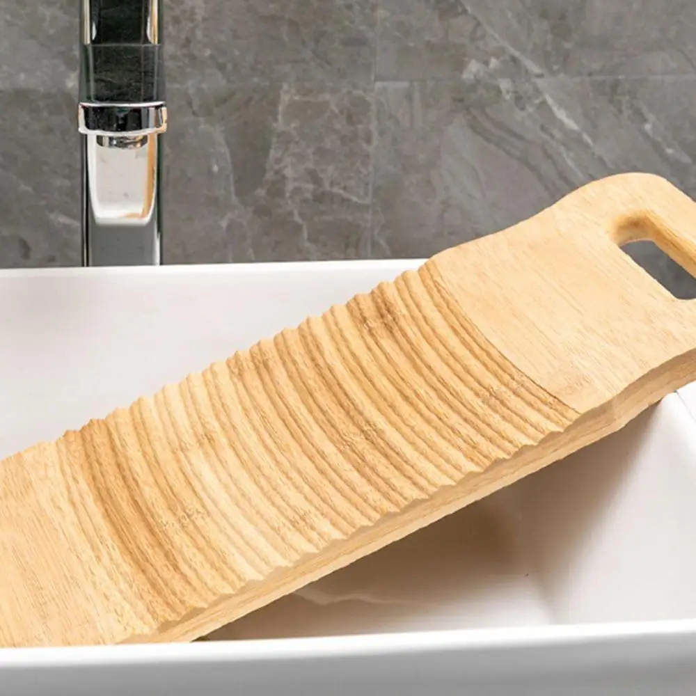 Practical Rectangle Bamboo Washboard 1Pc S/M/L Eco-friendly Manual Hand Washing Tool Thicken Washing Laundry Board