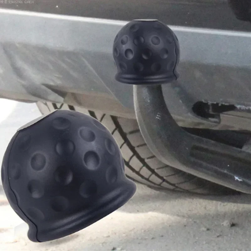 Tow Bar Ball Cover 50mm Tow Bar Ball Cover Cap Universal Rubber Ball Hood Trailer Hitch Protect Towball Trailer Cover Black Car Accessories