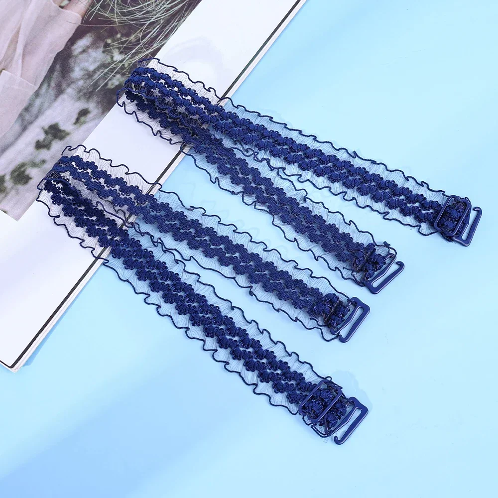 Elegant Lace Bra Strap - Adjustable Floral Elastic with Anti-Slip Design