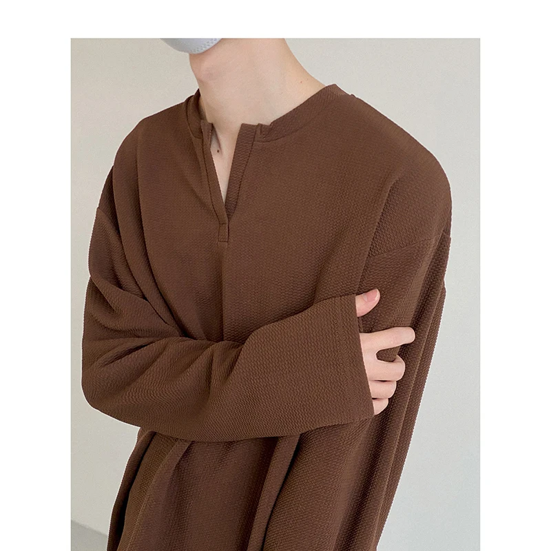 Design Basic Solid Autumn Winter Fashion Long Sleeve Men Shirt 2023 Oversized Streetwear High Street 2023 Trendy Tops Hot Sale