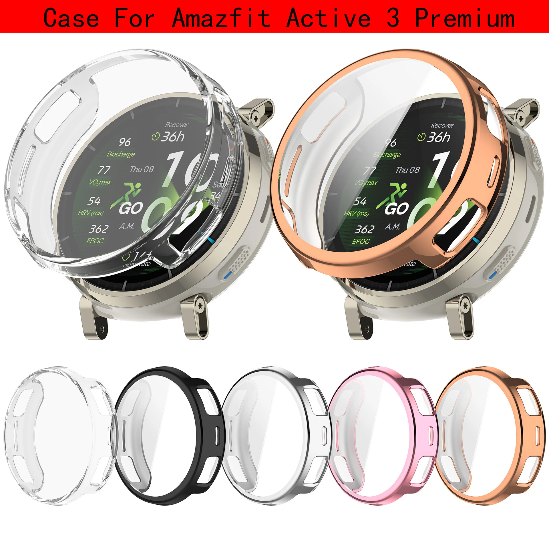 Premium Soft TPU Plated All-Around Protective Watch Shell