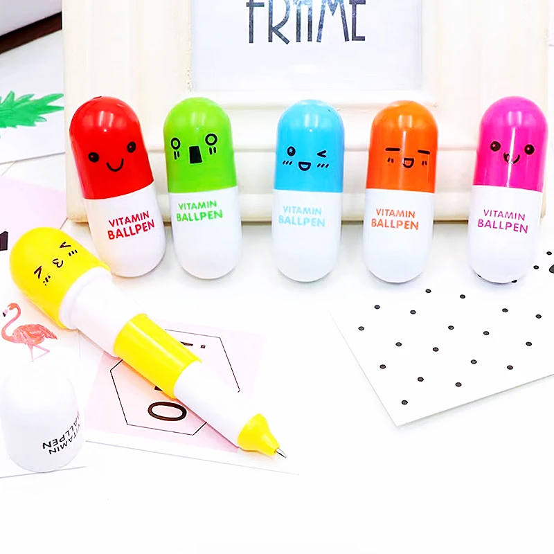 10pc Mini einziehbare lustige Pille Stift für Kinder malen Zeichnung Spielzeug Baby Dusche Geburtstags feier begünstigt zurück zum Schüler Geschenk