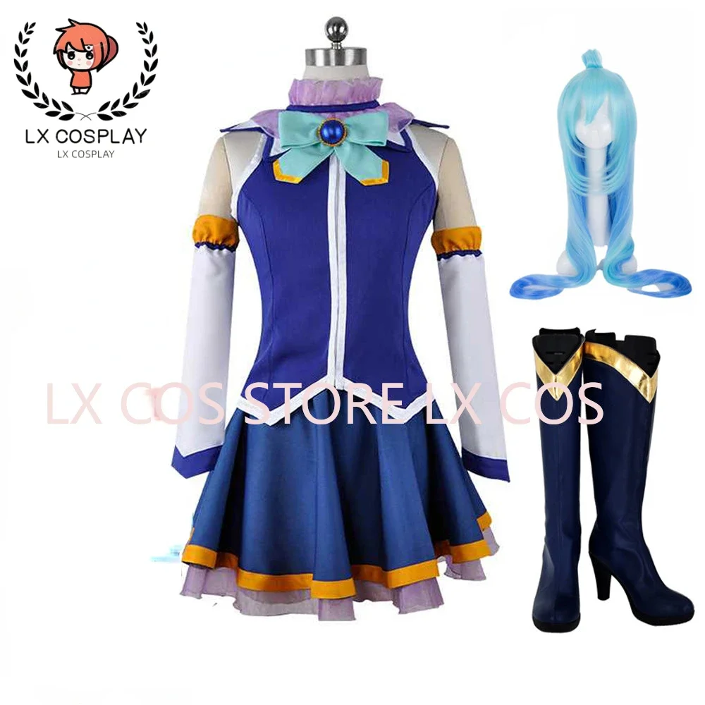 Aqua Konosuba Cosplay Anime this Wonderful World Aqua Cosplay Costumes ...