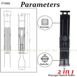 Fynmi Multifunctional Keycap and Switch Puller Tool (New ver 4Claws Black)