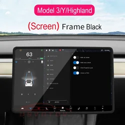 Silicone Protective Frame Edge Cover and Central Display Screen Protector (Screen Frame Black)