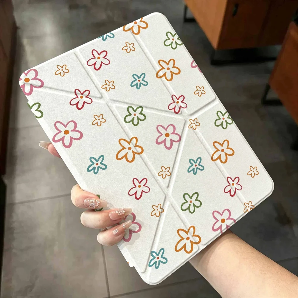Vibrant Floral Protective Tablet Case with Pen Slot