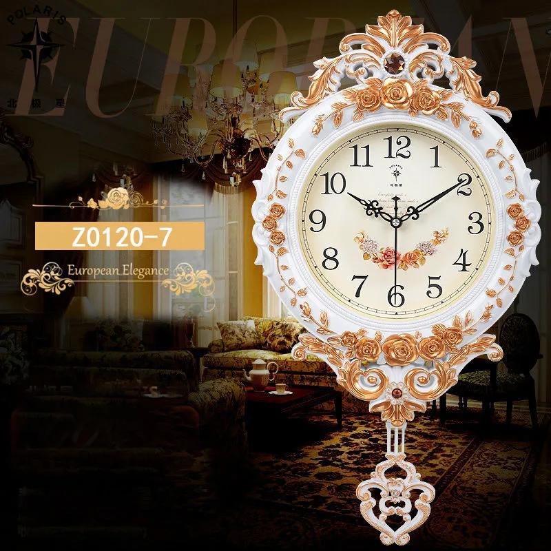 Floral Mute Large Wall Clock Color:Z0121-7