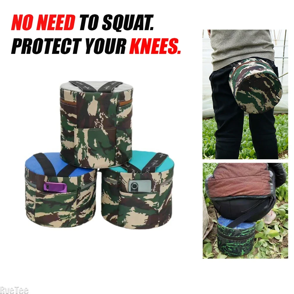 Garden Wearable Stool Case Garden Seat Attached Work Seat Removable Foam Gardening Hip Farming Cushion Planting Ottoman Stool