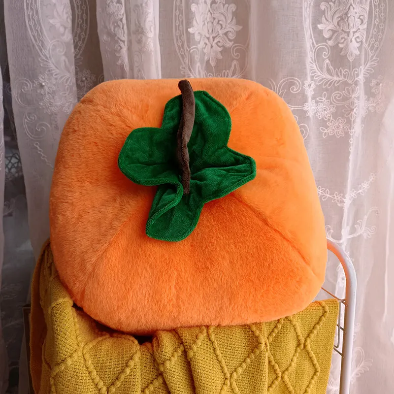 

Plush Persimmon Pillow Lovely Japanese Style Ins Super Soft Auspicious Gifts Sofa Bedroom Cushions Pillow Home Decor