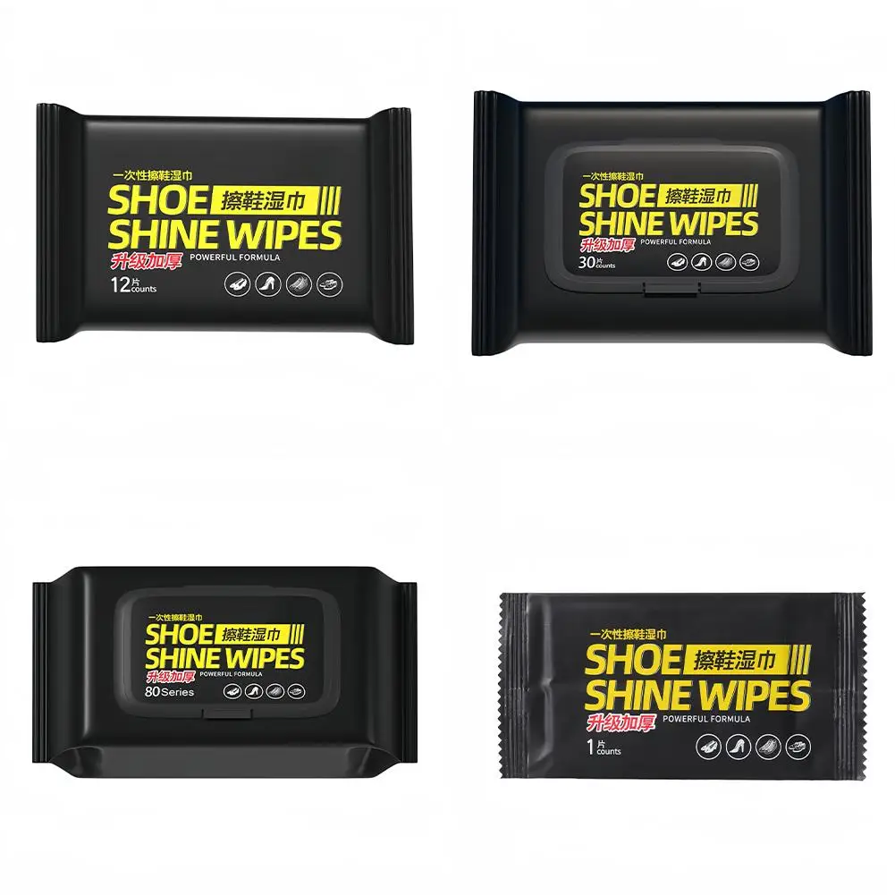 12/30/80PCS Disposable Shoe Cleaning Wipes Disposable Travel Portable Dirt Removal Wipes Shoe Shine Artifact Cleaning Tool 5