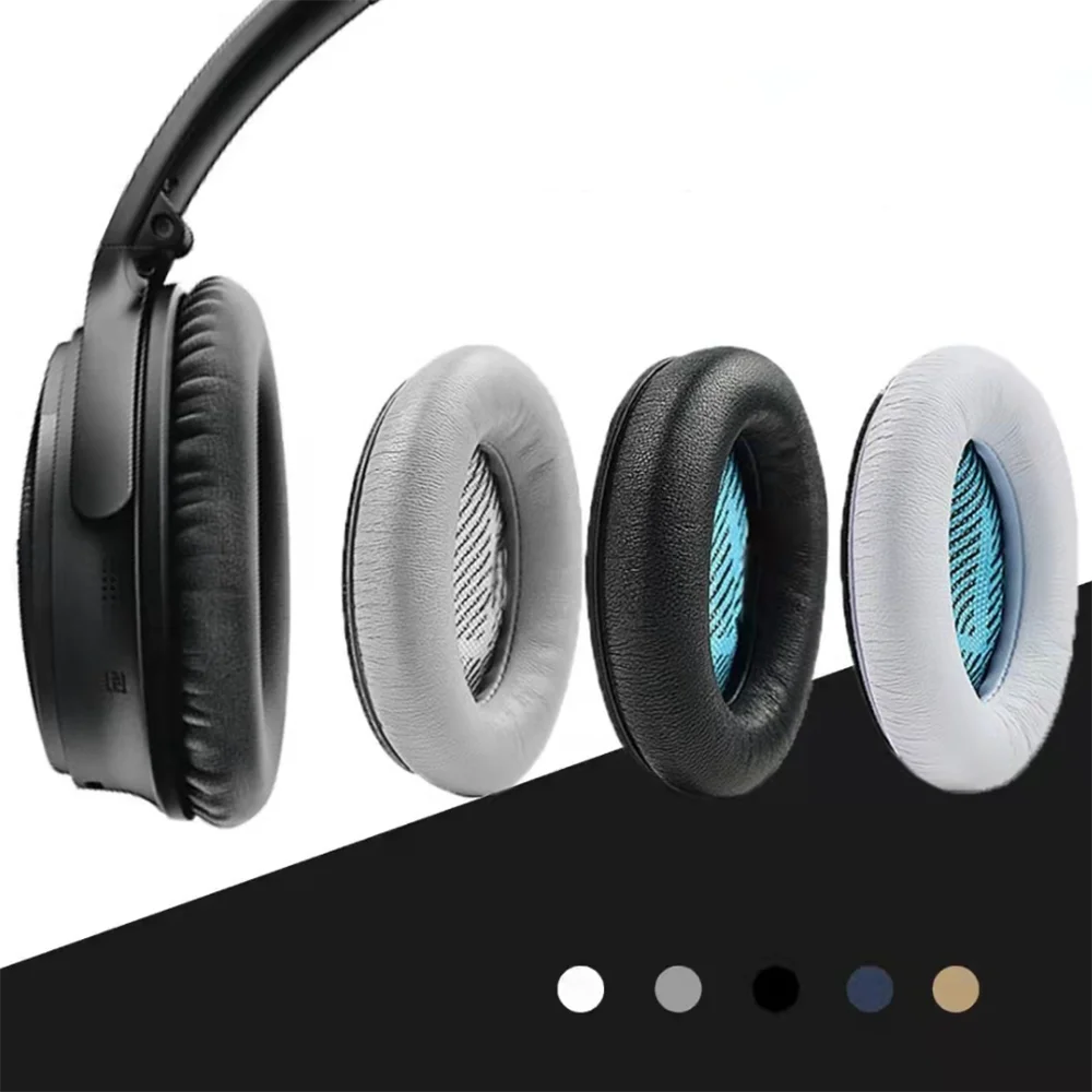 Coussinets d'oreille, Oreillette de Remplacement, Coussinets de Remplacement,  Oreillettes de Remplacement pour Bose Quiet Comfort QC35 QC35 II QC25 QC15  QC2 AE2 AE2i AE2w Casque Circum-aural(Noir) : : High-Tech