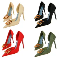 Women Fetish 10.5cm High Heels Metal Buckle Nightclub Designer Pumps Lady Daily Office Heels Evening Scarpins Shoes Plus Size 1