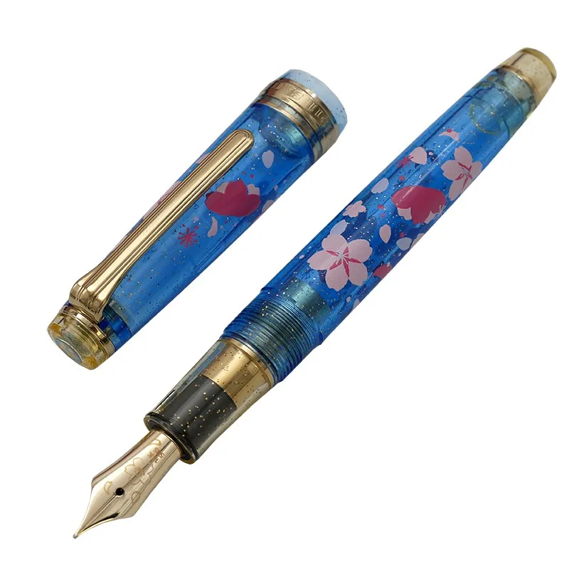 Night Sakura Japan SAILOR Starry Sky Men's and Women's Gift 14K Gold Pen Set Four Seasons Weaving Special Ink Gift Box