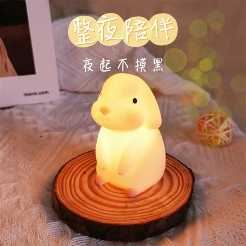 Night Light Luminous Moon Rabbit Model Bedhead Student Learning Desktop Decoration Children's Gift