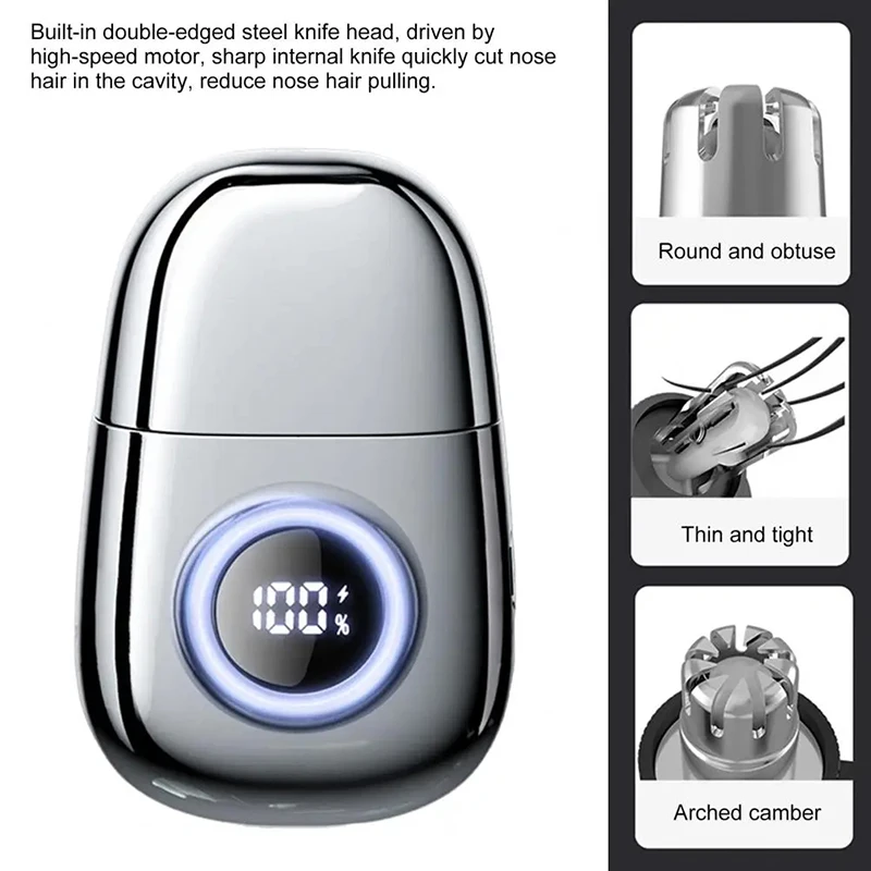 Xiaomi MIJIA Electric Nose Hair Trimmer Men's Mini Pocket Portable Nose Ears Hair Eyebrow Trimmer Rechargeable Painless Clipper 2