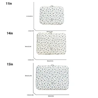 1 Pc Chic Flower Print Quilted  Laptop Bag 11 Inch/14 Inch/15 Inch Computer Bag Protection Case Laptop Sleeve Computer Case Bag - Image 2
